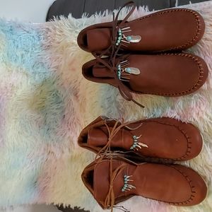 Leather boots